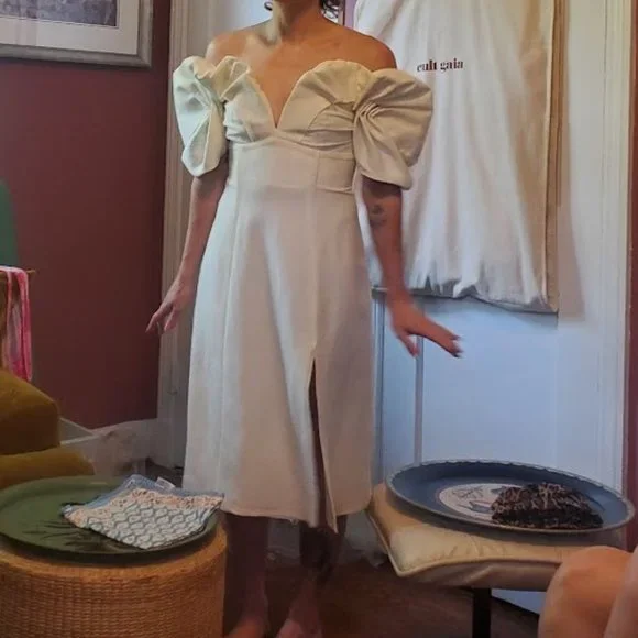 Cult Gaia Muna Dress Off-White Size 4 - Picture 4 of 11